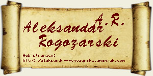 Aleksandar Rogožarski vizit kartica